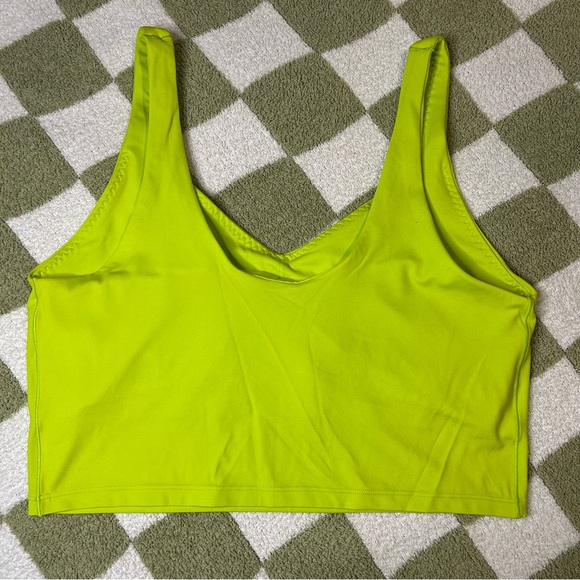 OFFLINE by Aerie Real Me Low Key Longline Sports Bra in Lime Slush - Picture 2 of 9